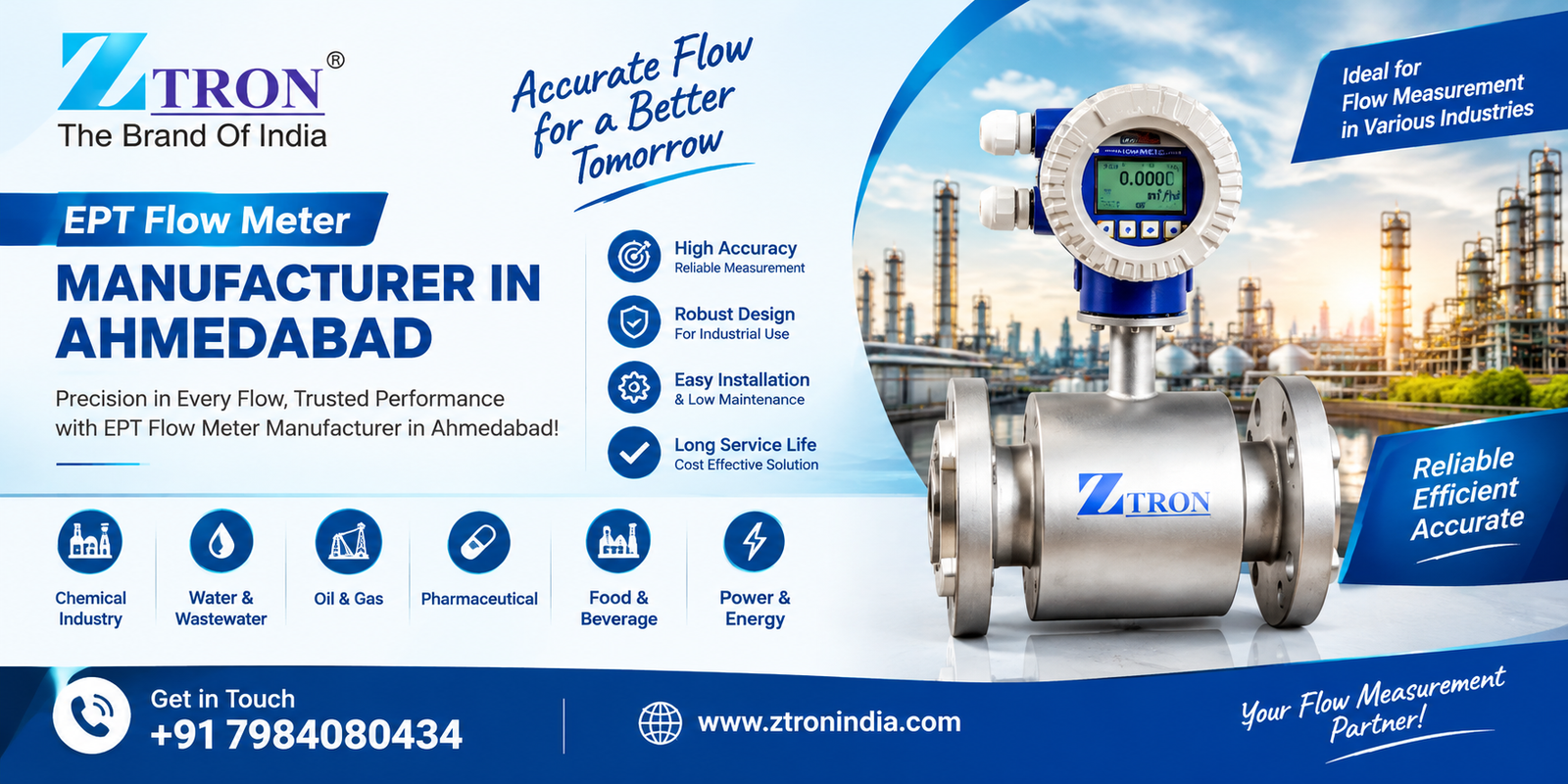EPT Flow Meter Manufacturer in Ahmedabad